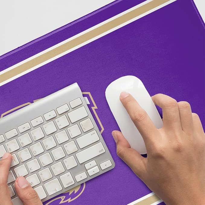 Western Carolina Catamounts Primary Logo Stripes Large Gaming Mouse Pad Desk Mat with Stitched Edges Non-Slip Base for Gamer Home and Office 31.5 x 15.7