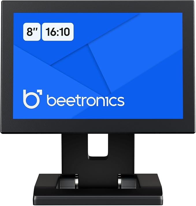 Beetronics 8-Inch Full HD IPS Monitor - Professional Industrial-Grade Display | HDMI VGA BNC RCA Inputs | Durable Metal Housing Matte Screen 24/7 Continuous Operation Wide Viewing Angle - 8HD7M