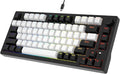 DAREU EK75 Wired Mechanical Keyboard75% Keyboard with Volume KnobGasket Mount Mechanical Gaming Keyboards81 Keys Rainbow BacklitPBT KeycapsLinear Dream Switch for PC Laptop Windows(Black-White)