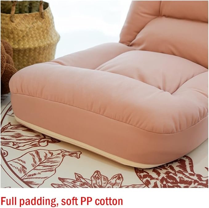 Floor Bed Sofa Chair for Bedroom Portable Padded Yoga ChairAdjustable Floor Chair with Back Support Gaming Chair Meditation Chair for Adult Thick Cushion Dark Green