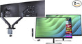HP E27 G5 27 FHD IPS Monitor with 5ms Response Time Anti-Glare Flicker Free VESA Mount (100 mm) HDMI Black/Silver Color (6N4E2AA#ABA) 2 Pack with DKZ Hub &amp ErgoFlexy Dual Monitor Arm