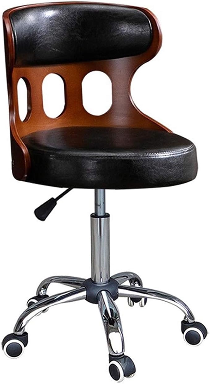 Mlaea Classroom Dormitory Hotel Chair Gaming Club Bar Chair with Adjustable Height Executive Swivel Computer Chair 40 * 44-54CM(Color:#5)