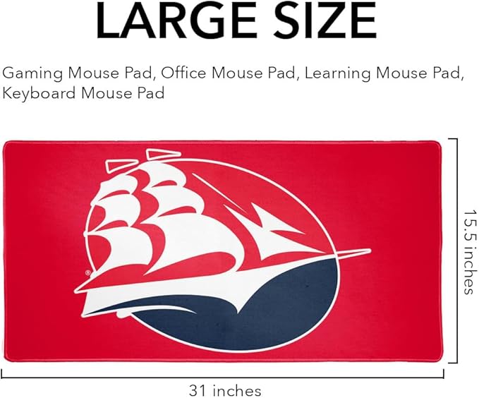 Shippensburg University Primary Logo Large Gaming Mouse Pad Desk Mat with Stitched Edges Non-Slip Base for Gamer Home and Office 31.5 x 15.7