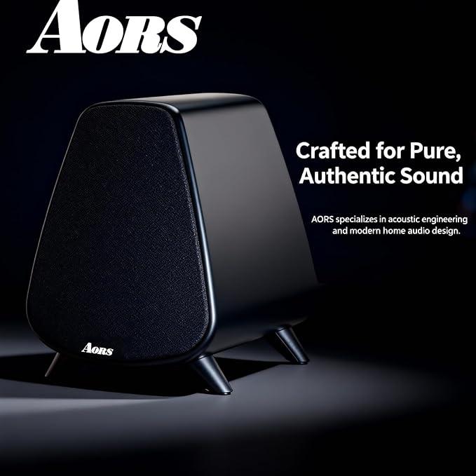 Powered Bookshelf SpeakerActive Bluetooth 5.3 – 80W RMS 2-Way Stereo / 3″ Aluminum Long-Stroke Woofer &amp 20 mm Silk Dome Tweeter RCA + Optical Inputs Sub-Out &amp Remote Wooden（AS-31Matte Black
