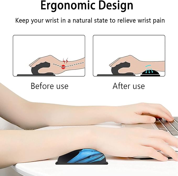 Large Mouse Pad with Mouse Wrist Rest 31.5x11.8 in Extended Mouse Mat with Non-Slip PU Base Ergonomic Memory Foam Wrist Rest for Work &amp Gaming Writing Pad Blue Flying Dragon Office Desk Pad