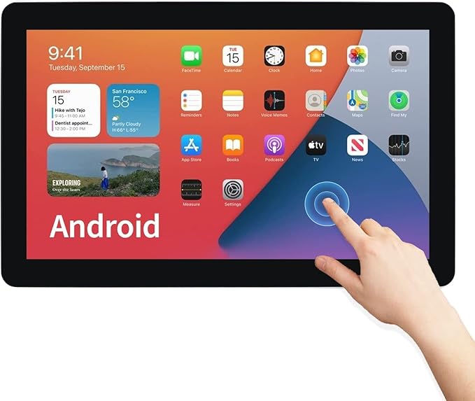 17.3 inch Android Touchscreen Monitor Tablet 16:9 FHD 1080P WiFi &amp BT Built-in SpeakersRK3568 2GB RAM &amp 32GB ROM Smart Board for Classroom Meeting &amp Game