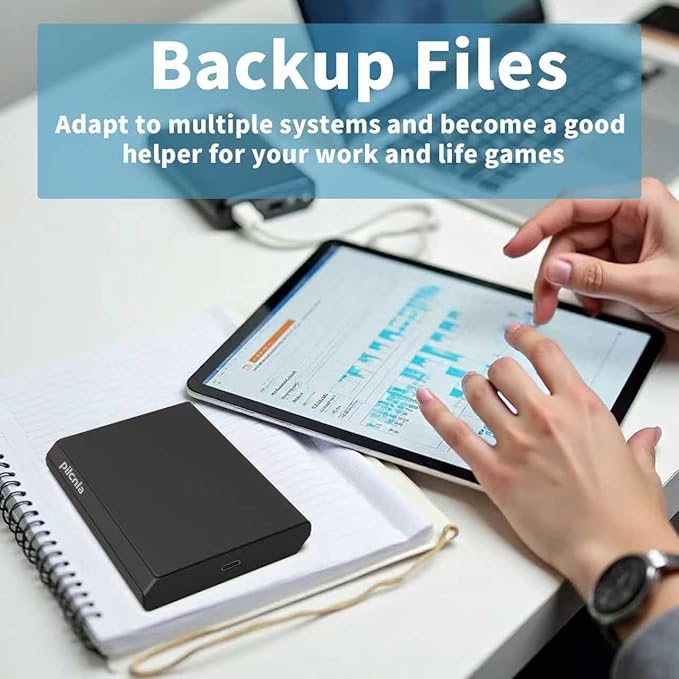 Portable External Hard DriveUSB-CHDD USB 3.0for Windows MacAndroidTVPhoneLaptopDesktopPS4/5Xbox One X/S Xbox 360 Xbox Series X/S (HDD2-1TB)