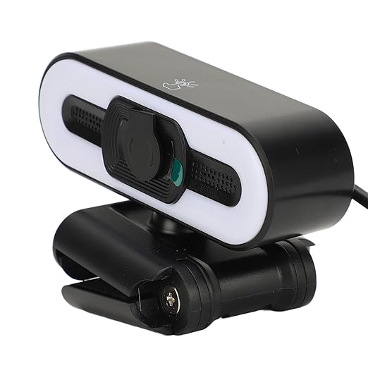 Diydeg 4K Webcam for PC Auto Beauty Camera with Microphone Cover Super Bright Fill Light USB Computer Web Camera for Video Calling Conferencing Zoom Online Classes