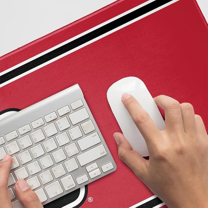 Seattle Redhawks Primary Logo Stripes Large Gaming Mouse Pad Desk Mat with Stitched Edges Non-Slip Base for Gamer Home and Office 31.5 x 15.7