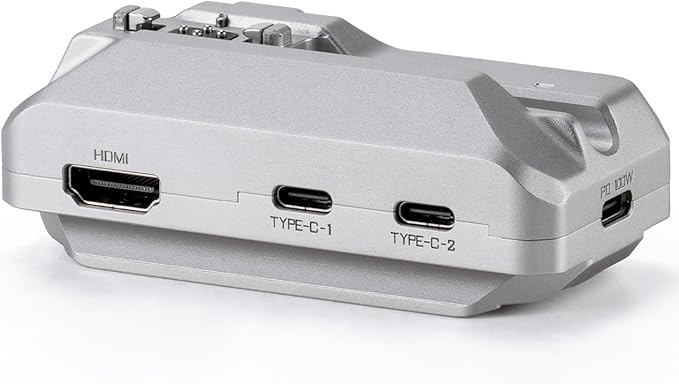 Tilta Khronos Quick Release USB-C Hub (Titanium White) - HDMI Ports | Audio Monitoring | Secure Arca Mount | Versatile High-Speed Performance for SSD Drive