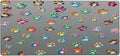 Large Cute Gray Paw Mouse Pad Waterproof Computer Extended Desk Protector Mat Non-Slip Rubber Base Mousepad for Office Computer Keyboard Laptop and Home Desk Mice Pad35.4x15.7 in