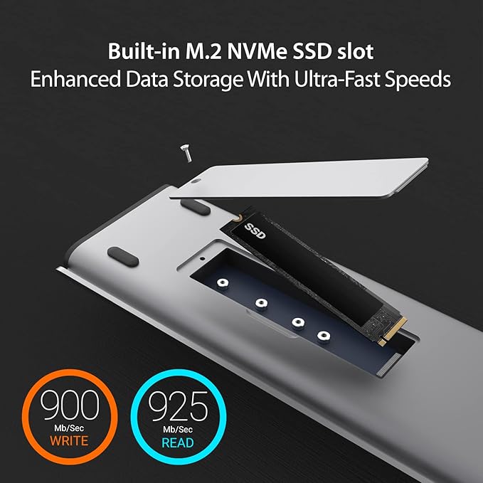 j5create USB C Dual 4K 60Hz Display Docking Station (12-in-1) Built-in M.2 SSD Slot HDMI DisplayPort 10Gbps USB-A Card Reader PD 100W Ethernet for 2021 MacBook Pro (JCD552)