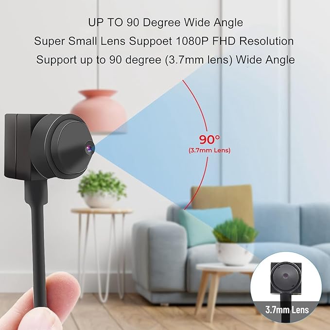 1080P HD USB Web Eye Interaction Webcam for PC Laptop with Built in Noise Reduction Microphone Ideal for Video Conferencing and Recording