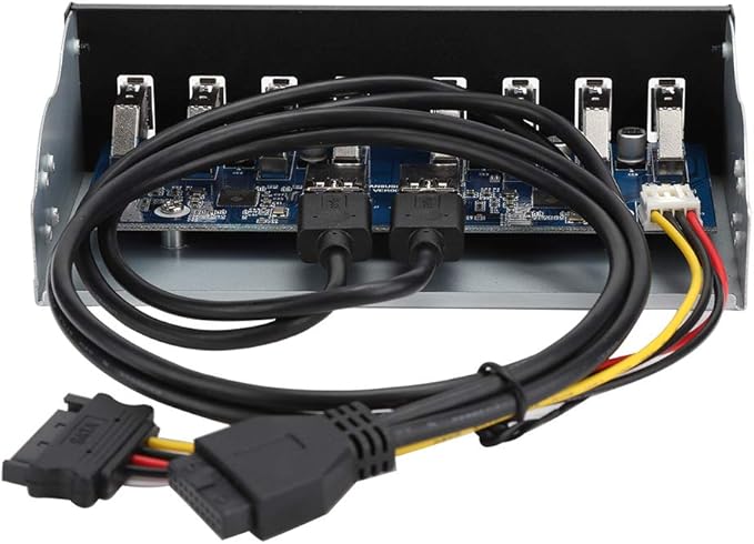 Front Panel USB 3.0 Hub 8 Port19 Pin to 8 Port USB 3.0 Hub for PC 8 Ports Hub Optical Drive Extension Front Panel Adapter for PC Computer Case Front Bay