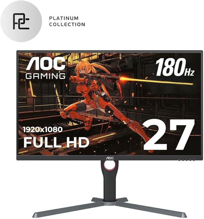AOC C27G4HX2 27 Curved Frameless Ultra-Fast Gaming Monitor FHD 1080p 0.3ms HDMI 200HZ Refresh Rate Black (Renewed)