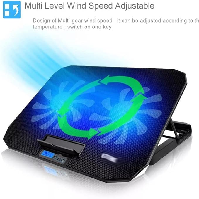 Laptop Cooling Station 2 USB and 2 Adjustable Speed Cooling Fans for 12-15 Laptops (Color : A Size : 36.3 * 26cm)