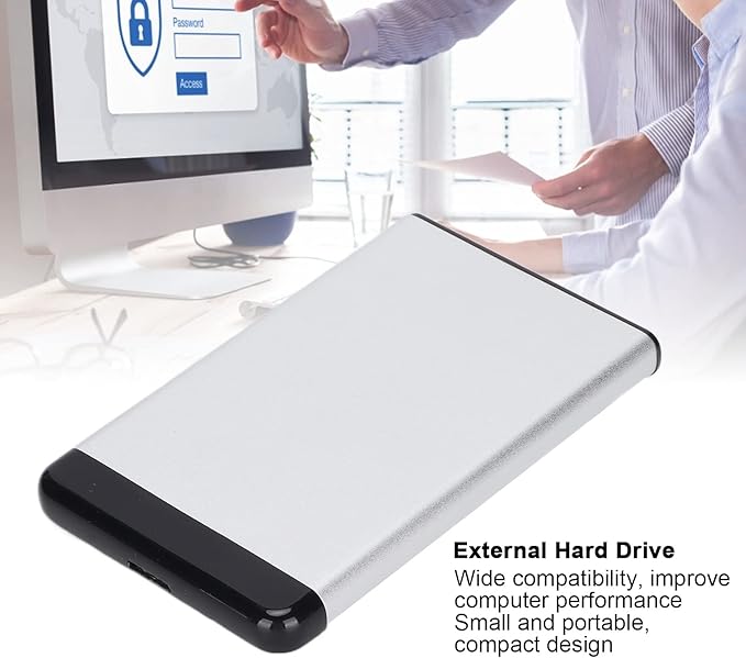 40GB/80GB/120GB/250GB/320GB/500GB/1TB/2TB Fast Data Transfer 50-130M/S Portable Ultra Slim HDD with USB 3.0 Port for Desktop Laptop Computers (320GB-Silver)