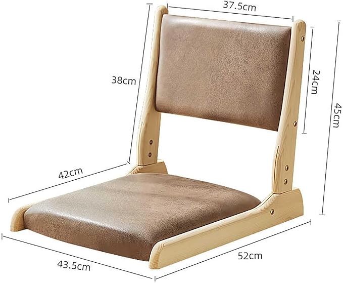 ELEFOCUS Set of 2 Foldable Meditation Floor Chair for Living Room Bedroom Bay Window Japanese Legless Lazy Game Chair