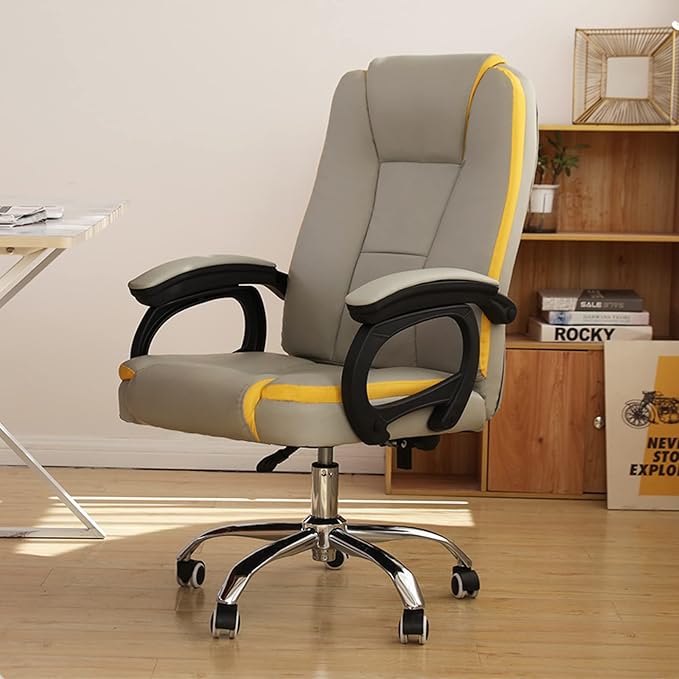Office Chair Gaming Chair Computer Chair Home Office ChairErgonomic High Back Computer Chair PU Leather Task Desk Chair with Rocking FunctionHeight Adjustable Modern Swivel Executive Chair