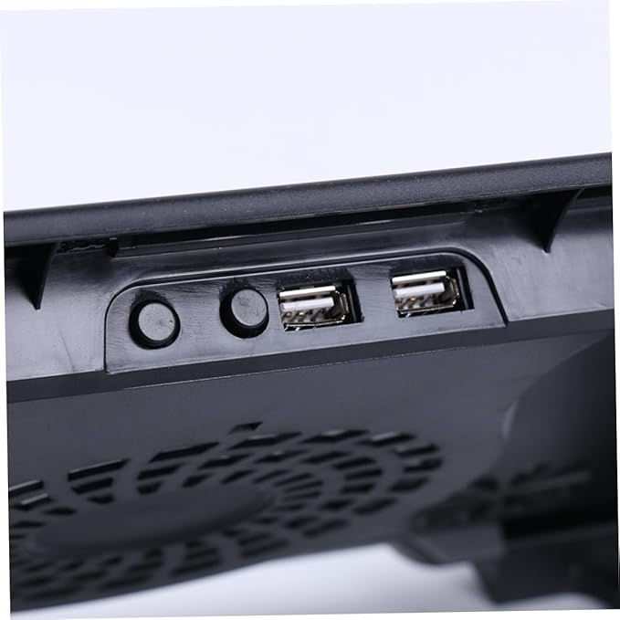 Alipis Laptop Cooling Pad with 5 USB Fans Anti-Skid Adjustable Cooler Stand for Notebooks Black Multi-Angle Cooling Device Suitable for Gaming and Office Use