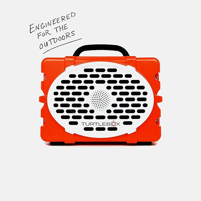 Turtlebox Original Gen 3: Portable Outdoor Bluetooth Speaker – Ultra-Loud (120dB) Waterproof (IP67) Rugged Impact-Resistant 3-Day Battery | Party Mode: Unlimited Pairing for Stereo Sound Orange