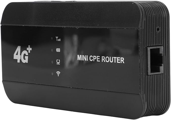 4G WiFi 6 Mobile Hotspot 300Mbps Portable Router Supports 10 Users RJ45 Ethernet Type C Power 3000mAh Battery SIM Card Slot for Travel &amp Home