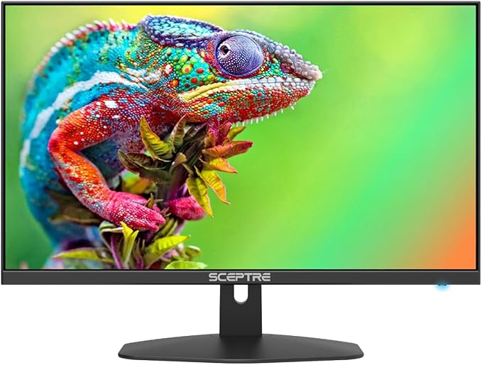 Sceptre 24 IPS Monitor 1920 x 1080p Ultra Slim 75Hz HDMI VGA 99% sRGB Metal Black 2021 (E248W-FPRK)