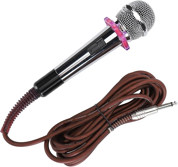 Dynamic Moving Coil Microphone Clear Sound Handheld Zinc Alloy Microphone Toughened Sound Head with Heart Shaped Pickup Design Metal Mesh Structure for Protection