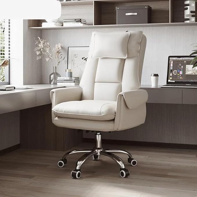 Managerial Chairs Comfortable Sofa Office Chair Gaming Chair Computer Chair Leather ecutive Chair backrest with footrest Reclining Swivel Chair(D)