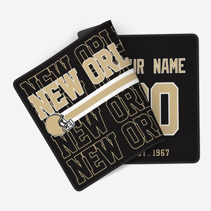 ANTKING New Orleans Mouse Pad Custom Name and Number Desk Pad for Men Women Youth Gifts