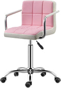 Mlaea Desk Task Dining Chair Height Adjustable Conference Reception Work Chair with Rolling Wheels Gaming Club Bar Chair 38 * 44-56CM(Color:#7)