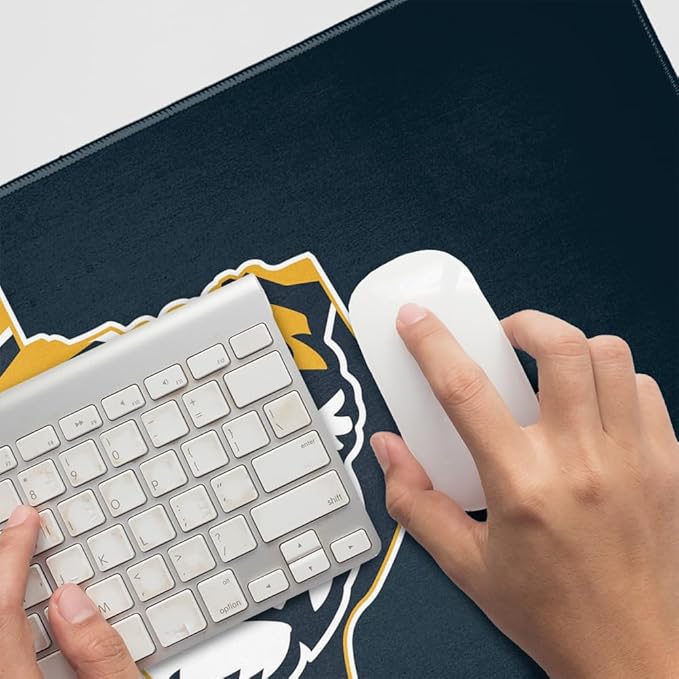 East Texas Baptist University Tigers Primary Logo Large Gaming Mouse Pad Desk Mat with Stitched Edges Non-Slip Base for Gamer Home and Office 31.5 x 15.7