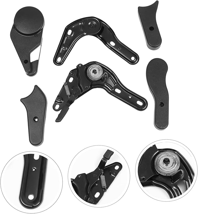 6 Pcs Black Game Chair Adjusters Professional Multi Angle Regulators Plastic Parts for Gaming and Office Chairs
