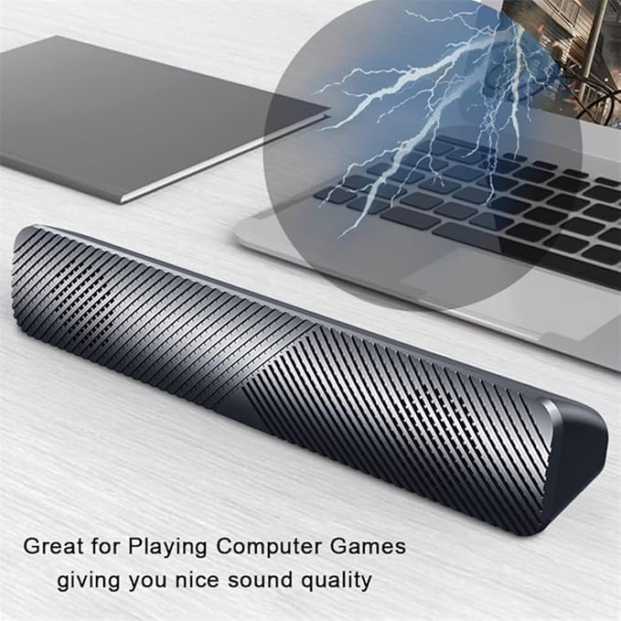 Computer Speakers for Desktop Portable Speaker Bar Computer Speaker 4D Stereo Sound Wired Computer Sound Bar USB Powered Soundbar Speaker for PC TV