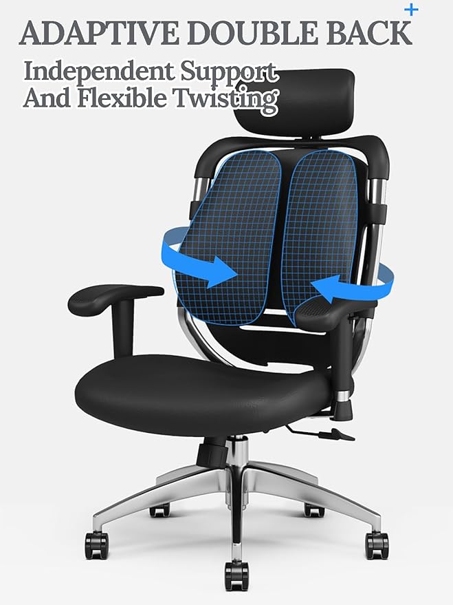 JSWHYBD Gaming Chair with Footrest Office Chair High Back Ergonomic Computer Chair with Lumbar Support Task Chair Reclining Computer Chair Gaming Video Black