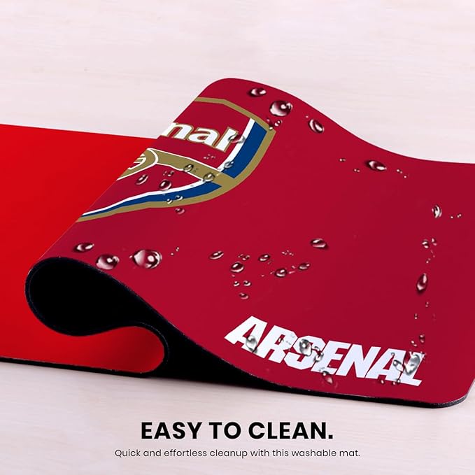 Head Case Designs Officially Licensed Arsenal FC Full Color Crest Logo &amp Patterns 23.62 x 11.81 x 0.12 inches (600 x 300 mm) - L Gaming Office Desk PC Keyboard Mouse Mat Pad