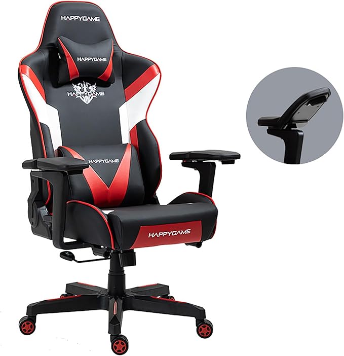 Ergonomic Gaming Chair One-Piece All-Steel Frame Multifunctional Robotic Arm Sedentary Comfortable Gaming Chair Reclining Chair Home Computer Chair B BlackRed