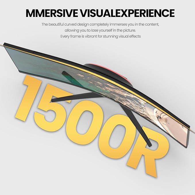 CRUA 30Inch Ultrawide Curved Monitor 21:9 FHD(2560x1080P) VA Computer Monitor 120% sRGB 100HZ 1500R PC Monitors Support FreeSync Wall-Mounted with HDMI/DP Display Port-Black