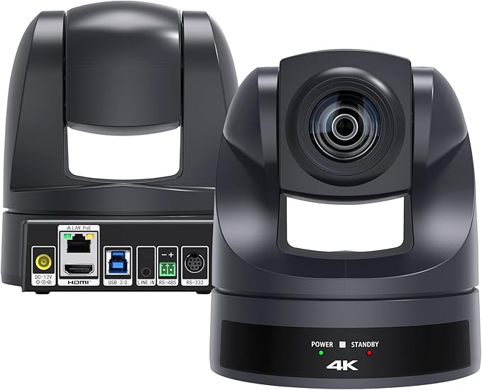 HDMI PTZ Camera 20X USB Video Conference Camera Webcam Live Streaming for Church Worship/Events Services/EducationWorks with ZoomSkypeOBS (4K)