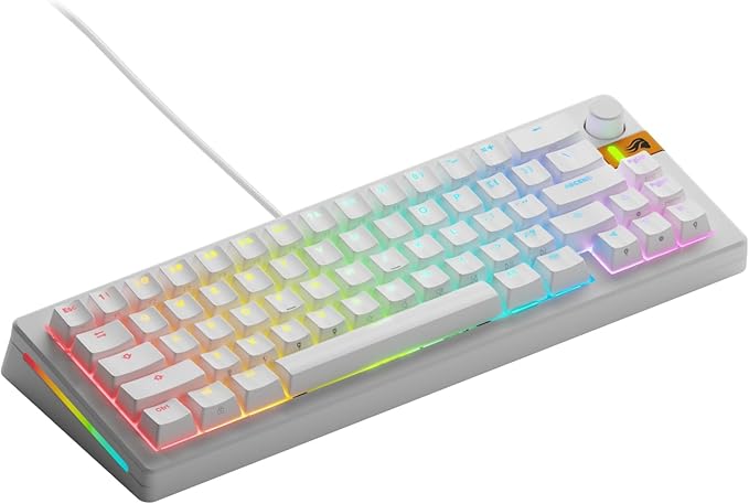 Glorious Gaming - GMMK 3 HE Rapid Trigger Keyboard Hall Effect 8K Polling Rate MX Mechanical &amp Magnetic Switches Hotswappable 65% Keyboard Modular Gasket System Doubleshot PBT keycaps (White