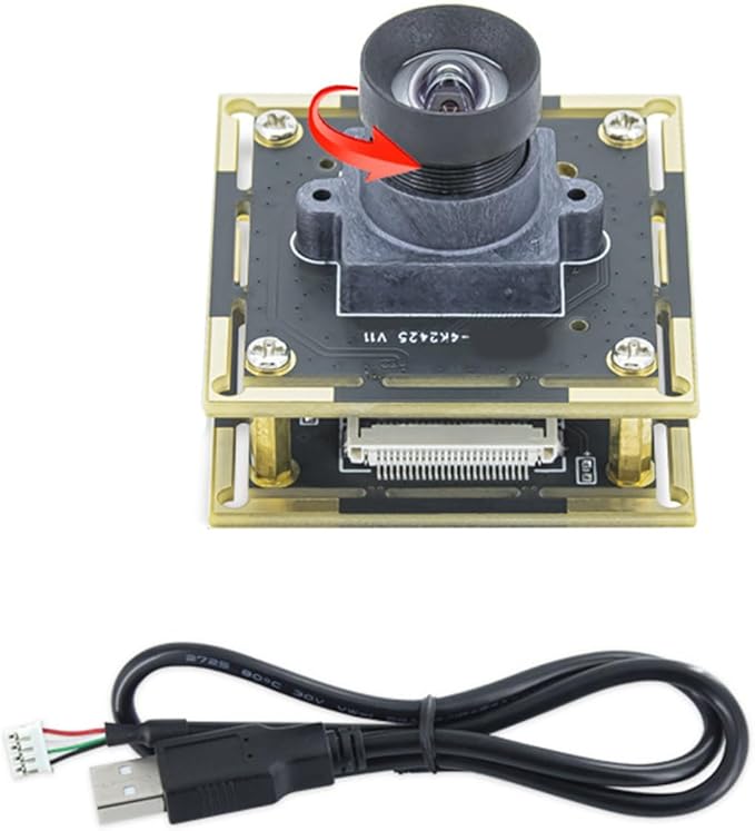 Distortionless 100° Distortionless Autofocus USB Camera Module 8MP 4K Resolution Industrial Machine Viewing