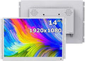 1pc White Color 14 Inch 1920x1080 Open Frame Metal Touch Screen Monitor with AV BNC VGA HDMI USB Interface(Capacitive Touch)