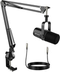 FDUCE XLR Dynamic Microphone for Vocal Recording Podcasting Gaming Live Streaming&ampBroadcasting All Metal Cardioid Mic Voice-Isolating Technology with Boom arm SL40X+