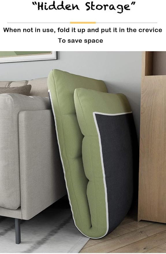 Adjustable 5Position Floor Chair -Pillow Gaming Chair-Cushion Dorm Rocker-Gamer-Comfy for Reading Game Meditating-Simplicity Style-and Free Long Bolster Pillow(Beige)
