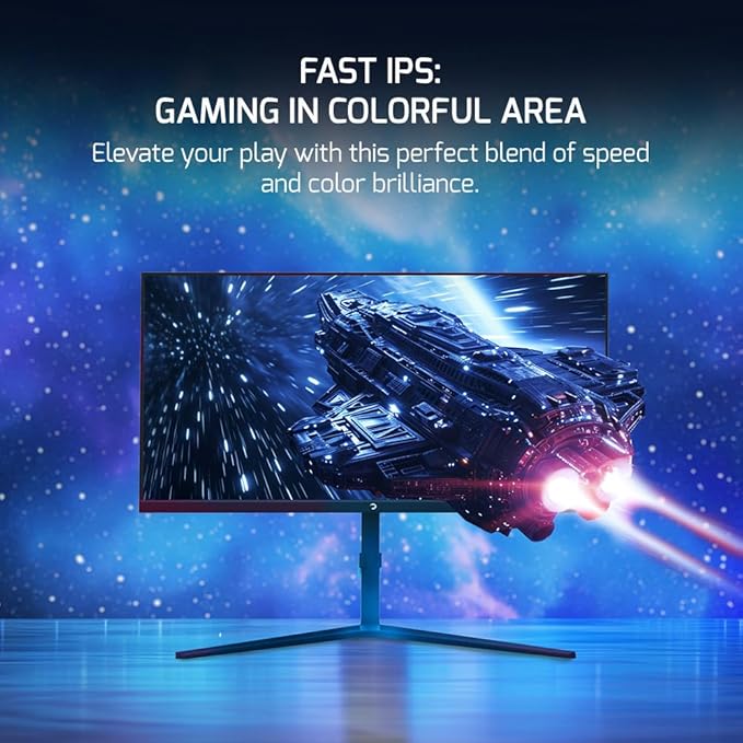 GAMEPOWER Rapid 27 inch Gaming Monitor 360Hz 1ms 1080P Flat IPS HDR10 Height/Tilt/Swivel/Pivot Adjustable RGB Anti-Glare Display HDMI/DP/USB FreeSync G-Sync 350 cd/m² Bright LEDs Laser Logo