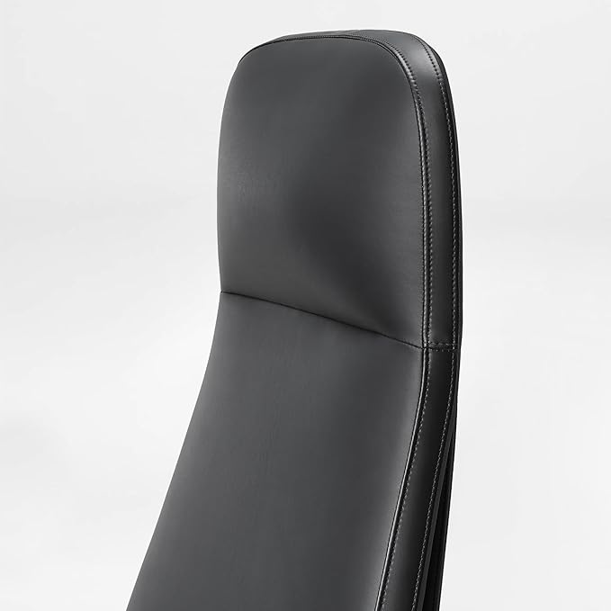 EUREKA ERGONOMIC Alto Leather Desk Chair Silicone Leather Office Chair with Wheels High Back Office Chair Executive Office Chair Comfy for Home &amp Office Black