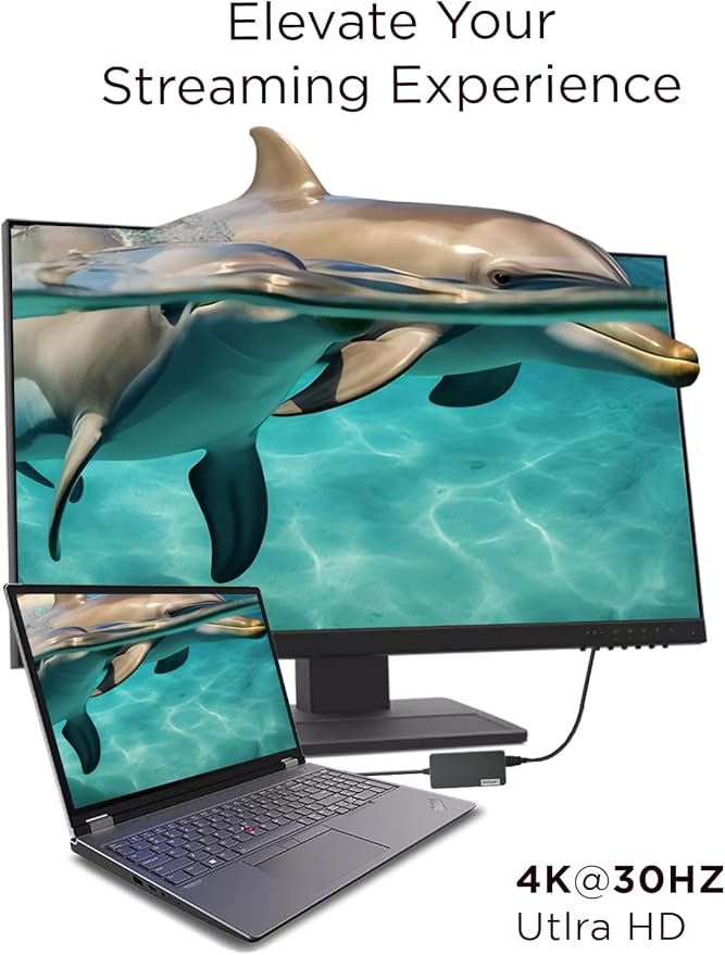 Lenovo – USB-C 7-in-1 Hub – Computer Networking Laptop Accessory – Laptop Docking Station - 4K via HDMI 3 USB-A devices 2 SD/TF Card Readers USB-C Power Pass Through