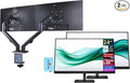 HP 24 Series 3 Pro 324pv FHD VA Monitor with 5 ms Response Time Anti-Glare Flicker Free VESA Mount (100x100mm) HDMI VGA with DKZ Hub Black (9U5C1AA#ABA) &amp ErgoFlexy Dual Monitor Mount (2 Pa