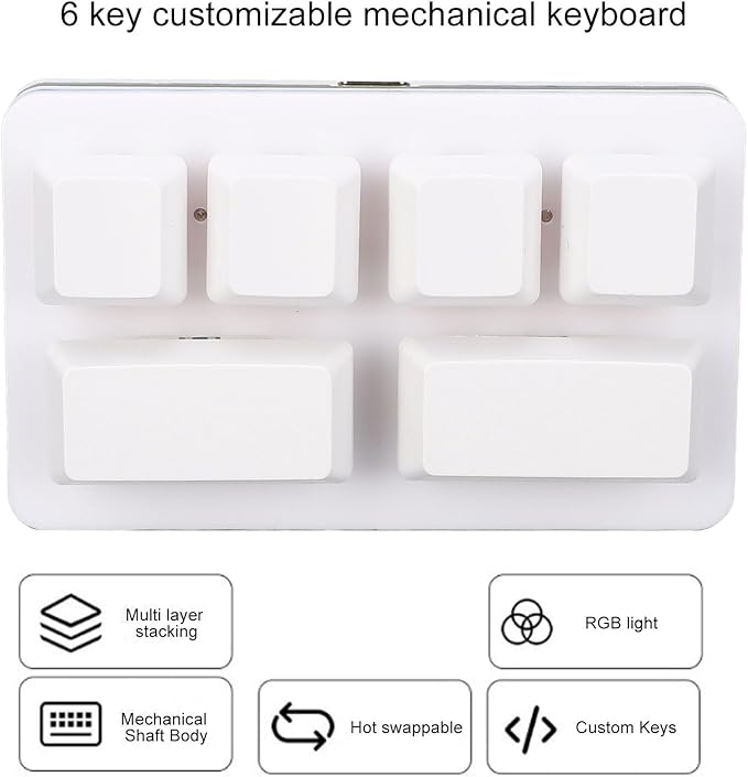 ZJchao Macro Programming Red Switch USB Wired RGB Mechanical Keyboard Gaming One Handed for Office