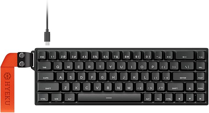 Hexgears HK-K22 65% Gaming Keyboard WiredHall Effect Magnetic Switch Keyboard with Adjustable ActuationFast Trigger Mode8KHz Polling Rate0.125ms LatencyShinethrough PBT Keycaps RGB Backlit-Black